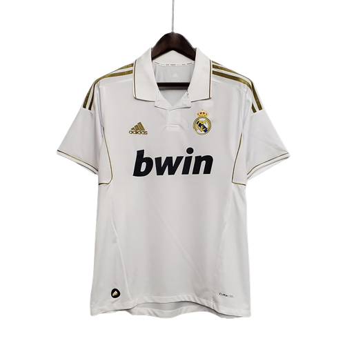 vrouw zak ijs Goedkoop Real Madrid Retro Thuis Voetbalshirt 2011-12